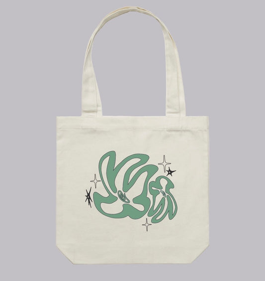 CREAM FLOWER TOTE